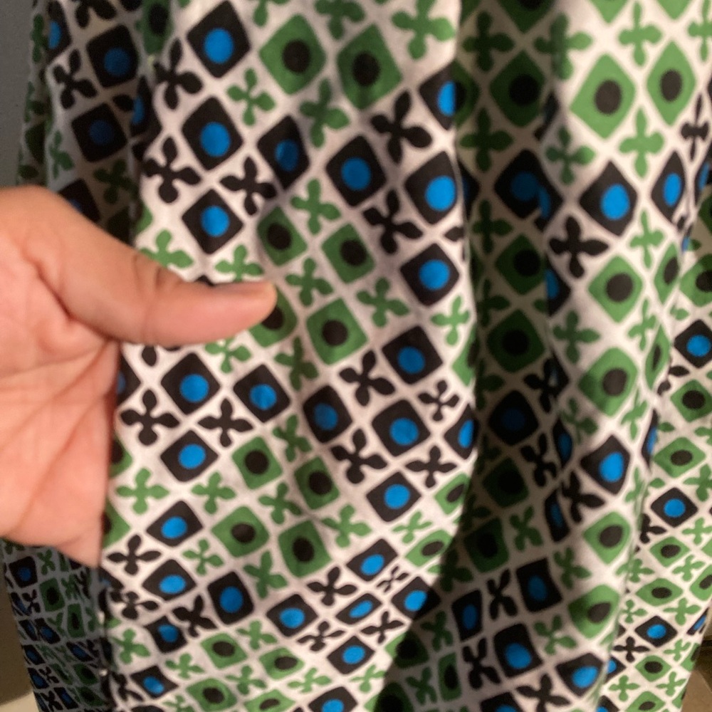 Donna Morgan Button Down Retro Patterned Dress Si… - image 8